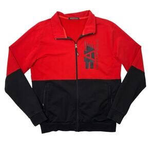 Emporio Armani Jacket Men M Medium Black Red Natural Ventus 7 Cotton Blend Track